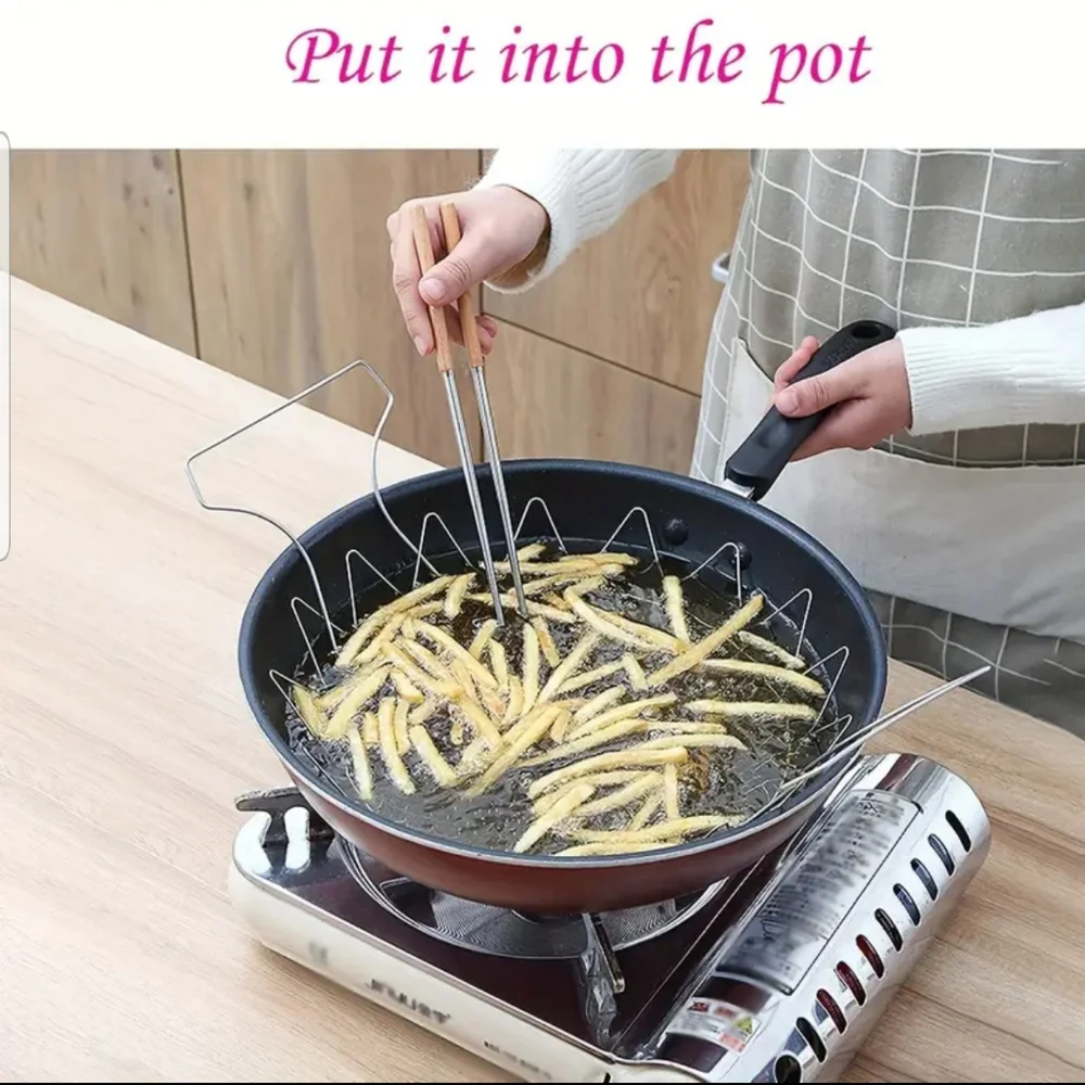 - Stainless Steel Fry Basket for Home Kitchen